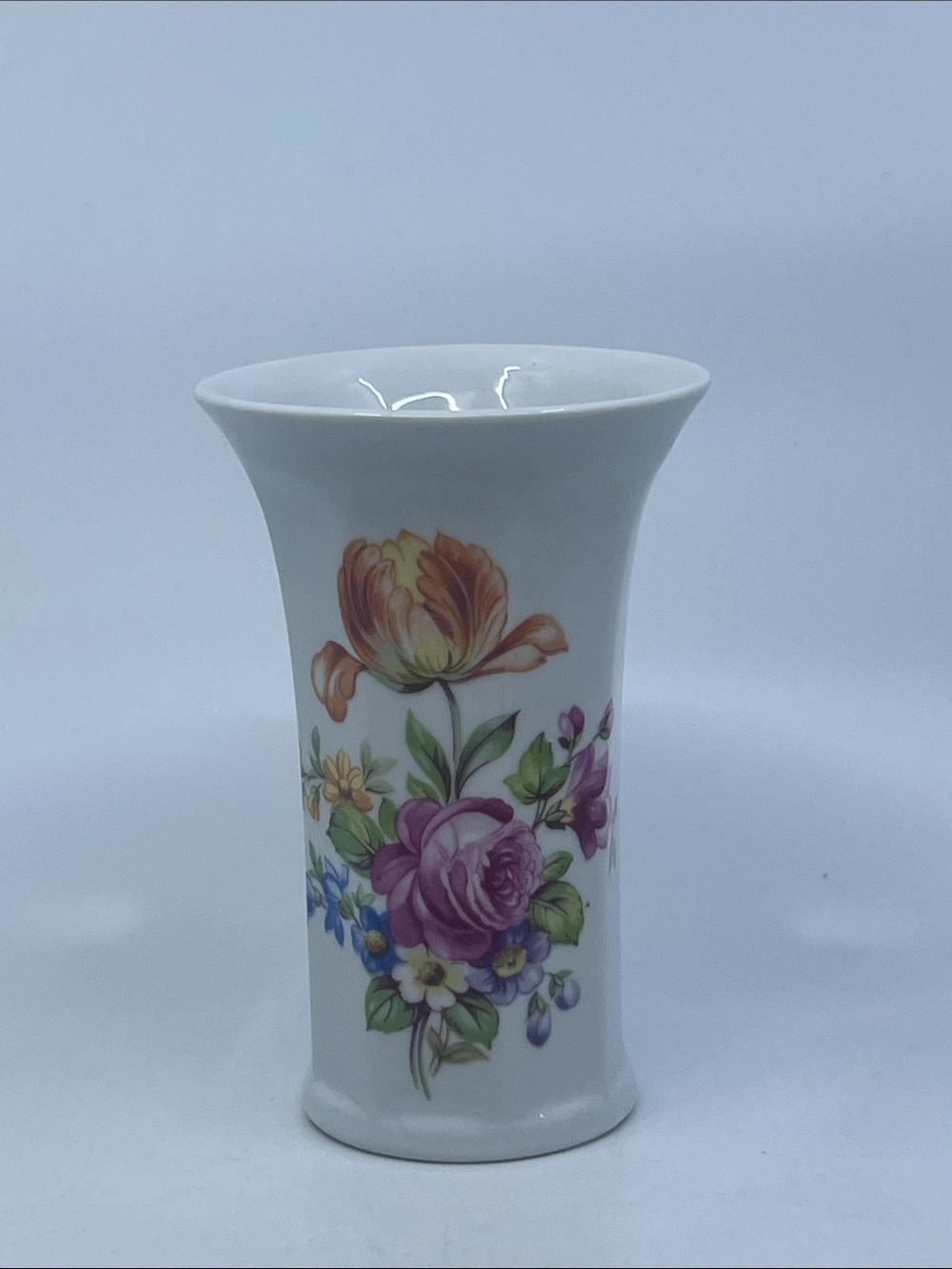 Kahla Porcelain Flower Motif Bud Vase 5 Inches